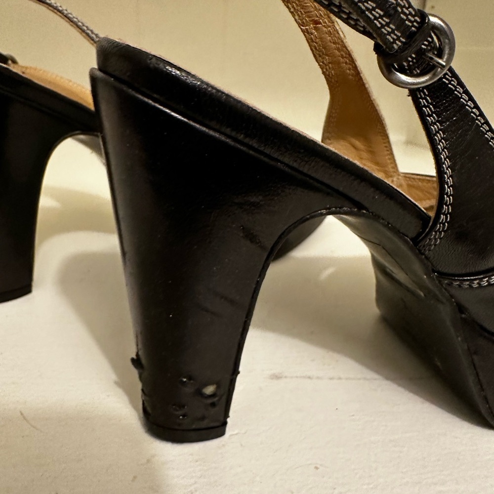 MIU MIU Leather Sling Back Pumps Size 7.5 (EU 37.5) - Picture 5 of 8